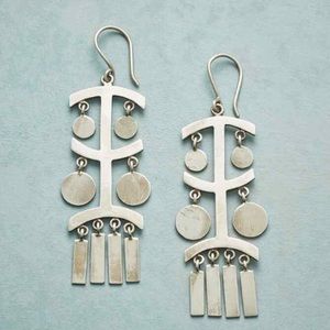 JANE DIAZ Modern .925 Sterling Silver Dangle Earrings